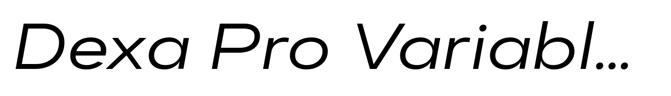 Dexa Pro Variable Expanded Italic